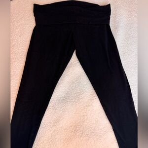 PINK Victoria's Secret Foldover Black Leggings